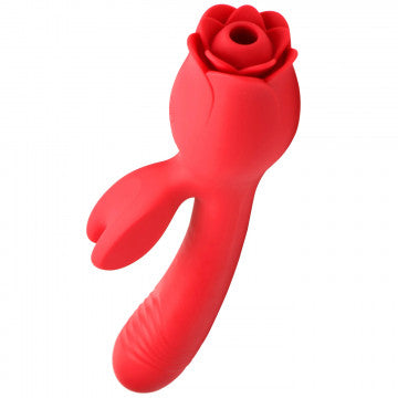 Blooming Bunny Sucking Thrusting Silicone Rabbit Vibrator 