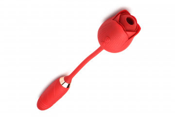 Bloomgasm Romping Rose Suction and Thrusting Vibrator