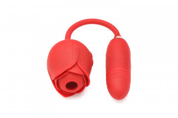Bloomgasm Romping Rose Suction and Thrusting Vibrator