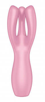 Threesome 3 Vibrator, a pink lay-on vibrator with 3 flexible arms for broad-area stimulation.